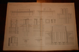 Plan D'étude Générale Sur Les Travaux De Fondation. Par M. Foy, Ingénieur Civil. 1866. - Obras Públicas