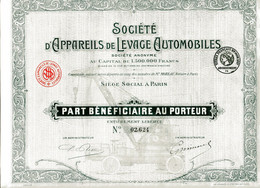 Société D'APPAREILS De LEVAGE AUTOMOBILES - Cars
