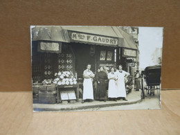 PARIS (75) Carte Photo Devanture De Commerce épicerie Maison Gaudry Belle Animation - Other & Unclassified