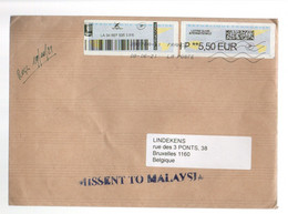Cover From France To Belgium With "MISSENT TO MALAYSIA" Marking - 4 Months Of Travel - 2021 - B37 - Covers & Documents