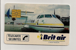 Ref Grmar : Télécarte France Brit Air L'avion Région  50 Unités - Other - Europe