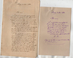 VP19.592 - AURAY 1880 - 2 Copies De Lettres De Mr SENNE - DESJARDINS Commissaire De La Marine Française - Manuscripts