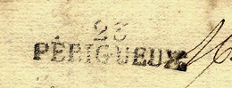 1818 MARQUE POSTALE 23 PERIGEUX L.A.C. Chouri à Périgueux Pour Brossard à Terrasson Voir SCANS - 1801-1848: Precursori XIX