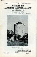 Annales De L'Académie Des Lettres Et Des Arts Du Périgord 4e Année N°15 Juillet Septembre  1976 Tour De Montaigne - Roge - Outre-Mer