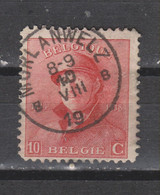 COB 168 Oblitération Centrale MORLANWELZ B - 1919-1920 Albert Met Helm