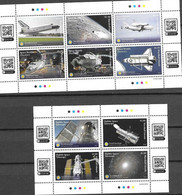 MARSHALL ISLANDS, 2021, MNH, SMITHSONIAN NATIONAL AIR AND SPACE MUSEUM,HUBBLE TELESCOPE, SPACE SHUTTLE DISCOVERY, 2SLTS - Altri