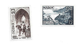 22- 5 - 1097 N°323/4** Journée Du Timbre, Barrage De Bine El Ouidane 1953 - Unused Stamps