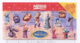 Nestlè - Disney's - HERCULES - Notice Sans Figurine - Disney