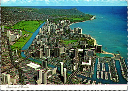 Hawaii Waikiki Aerial View Of Waikiki Beach And Diamond Head - Honolulu