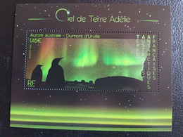 Fsat 2020 Taaf Antarctic Aurora Australis Aurore Australe Adelie Pinguin Ms1v - Unused Stamps