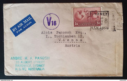 Australien 1948, AIR MAIL Brief SYDNEY Nach WIEN - österreichisch Zensur - Storia Postale