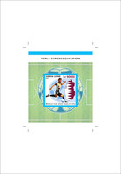 SIERRA LEONE 2022 - GLOBAL PROOF SOUVENIR SHEET - WORLD CUP FOOTBALL QATAR QUALIFIER SOCCER FLAGS MAP - MNH - 2022 – Qatar