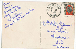 ALGERIE CP 1951 FORT DE L'EAU OMEC DAGUIN "VISITEZ FORT DE L'EAU SES PLAGES SON CASINO" Manuscrit Camp Du Lido - Briefe U. Dokumente