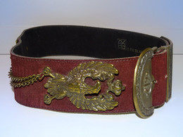 * CEINTURE FANTAISIE BLEU BLANC ROUGE COLLECTION VINTAGE XXe Avec AIGLE LAITON  E - Autres & Non Classés