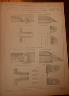 Plan De Types D'Aqueducs Et De Pontceaux. Construits Par La Compagnie Du Chemin De Fer D'Orléans. 1866. - Arbeitsbeschaffung