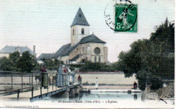 MIREBEAU  SUR BEZE  L'EGLISE  CARTE TOILEE - Mirebeau