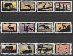 2022 FRANCE Adhesif 2099-110 Oblitérés, Animaux Au Crépuscule, Série Complète - Adhesive Stamps