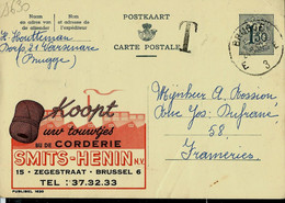 Publibel Obl. N° 1630 ( SMITS - HENIN - Brussel - Corderie - Bondage !!) Obl. BRUGGE - E 3 E - 1960 - Werbepostkarten