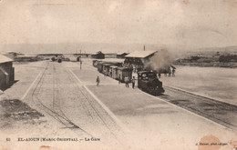 Maroc Oriental - El-Aioun, La Gare Avec Train En Gare - Carte J. Geiser N° 10 De 1914 - Altri & Non Classificati