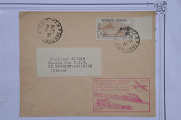 C FRANCE  BELLE LETTRE 1937  1ER VOL TOULOUSE  POUR LE BOURGET   +ORPHELIN+ + AFFR. PLAISANT - 1960-.... Brieven & Documenten