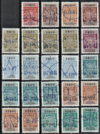 Revenue/ Fiscal, Portugal 1940 - Estampilha Fiscal -|- 24 Different Stamps - Gebraucht