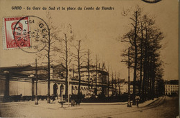Gent - Gand /  LA Gare Du Sud Et La Plage Du Comte De Flandre 1913 - Gent