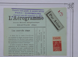 AU16 FRANCE  L AEROGRAMME DE BEAUVAIS N° 5  1931   +NON ENVOYé ++PLAISANT+ ++++PAS SI  COURANT - 1960-.... Briefe & Dokumente