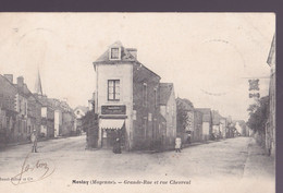 CPA - MESLAY - GRANDE RUE ET RUE CHEVREUL - Meslay Du Maine