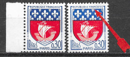 Variétè Du 0,30 Blason De Paris ( Neufs Sans Charnière ) N° 1354B 3e Fleuron Crocheté Variété Constante - Gebraucht