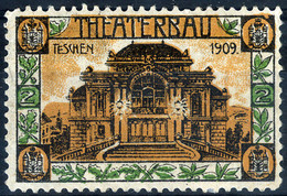 Theatre 1909 - Theaterbau Reklamenmarke (with Gum) - Theatre