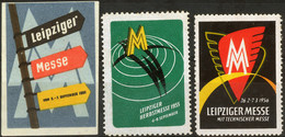 EXPO Leipzig '50s - 3 Vignettes (MNH-MNG) - Sonstige & Ohne Zuordnung