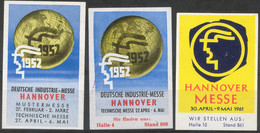HANNOVER 1952, 1961 Messe - 3 Vignettes - Andere & Zonder Classificatie