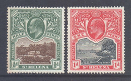 Saint Helena Scott 50/51 - SG55/56, 1903 Edward VII 1/2d & 1d MH* - Sint-Helena