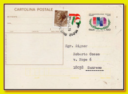 1978 Italia Italy Intero XXV Anniv. ONU £100 Vg Busalla X Sanremo Ps Card - Interi Postali