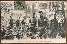 Les Mutins Du 17e Campés Sur Les Allées Paul Riquet à Béziers - Circulée 1907 - Beziers