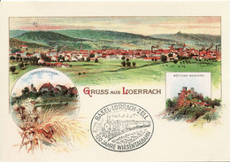 Allemagne - Bad Wurtemberg - Gruss Aus Loerrach - Tampon 120 ème Anniversaire Wiesentalbhan - Lörrach