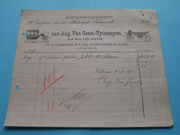 Aug. VAN GEERT-UYTTERSPROT ( Huurhouderij ) Statiestraat 43 > St-Nikolaas > 1907 ( Zie/voir Photo ) ! - 1900 – 1949