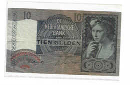 * NETHERLANDS 10 GULDEN 1942   55b - 5 Florín Holandés (gulden)