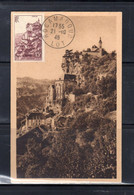 ✅ 1946 " ROCAMADOUR " Sur Carte Maximum N° YT 763. Voir Les 2 Scans. CM à Saisir ! - 1940-1949