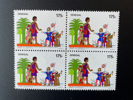 Sénégal 1994 Mi. 1346 Block Of 4 Bloc De 4 Joint Issue Emission Commune Portugal Premiers Contacts 1 Val. RARE MNH - Emissions Communes