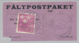 Sweden 1942, Facit # FPE Parcel Post Labels, STOCKHOLM BAN 21.6.42. See Description - Militares