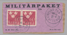 Sweden 1942, Facit # MPE V1. Parcel Post Label, See Description. - Military