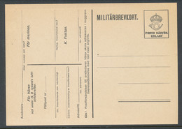 Sweden 1929, Facit # MkB 3, "Postage Paid". Unused. See Description - Militaires