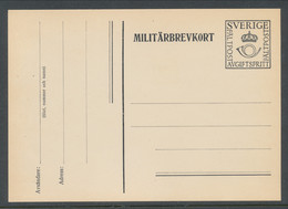 Sweden 1939-1940, Facit # MkB 5A, "PFree Of Charge", Small Crown. Unused. See Description - Militaires