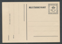 Sweden 1939-1940, Facit # MkB 5A, "PFree Of Charge", Small Crown. Unused. See Description - Militaires