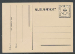 Sweden 1939-1940, Facit # MkB 5A, "PFree Of Charge", Small Crown. Unused. See Description - Militaires