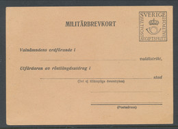 Sweden 1940, Facit # MkB 6A . For Extract Of The Electoral Register. Unused. See Description - Militari