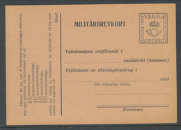 Sweden 1942, Facit # MkB 6B . For Extract Of The Electoral Register. Unused. See Description - Militaires