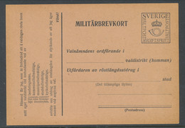 Sweden 1942, Facit # MkB 6B . For Extract Of The Electoral Register. Unused. See Description - Militärmarken