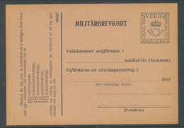Sweden 1942, Facit # MkB 6B . For Extract Of The Electoral Register. Unused. See Description - Militari